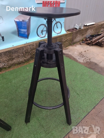 Дървен бар стол, снимка 4 - Столове - 53458122