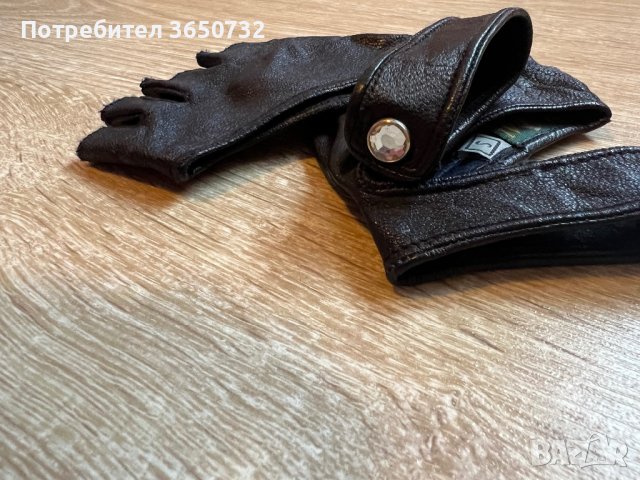 Естествена кожа дизайнерски ръкавици, снимка 2 - Ръкавици - 44048195