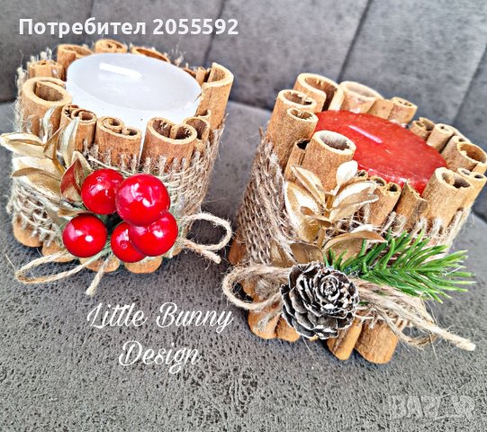 Коледна свещ с канелени пръчици , снимка 8 - Коледни подаръци - 38725580