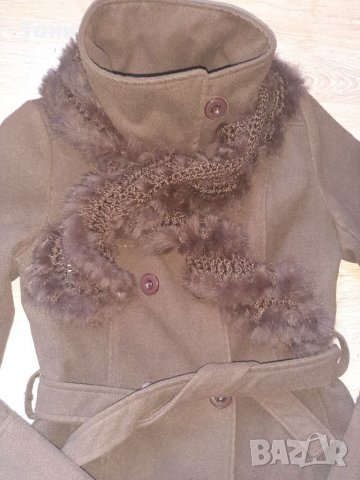 Дамско палто и подарък шал с естествен косъм , снимка 4 - Палта, манта - 34623237