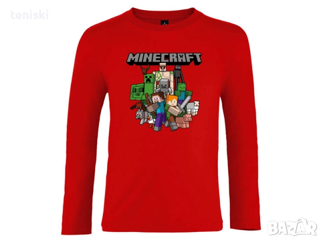Тениски с дълъг ръкав Minecraft 3 модела , снимка 3 - Детски тениски и потници - 51561532