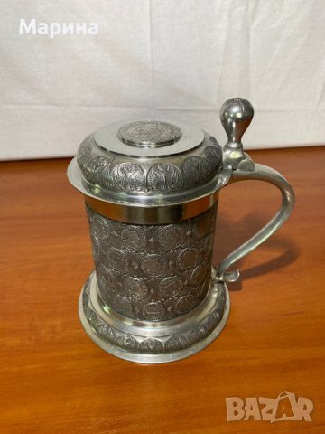 Халба от калай, 1000мл, Antik * Vintage #09, снимка 2 - Антикварни и старинни предмети - 43818611