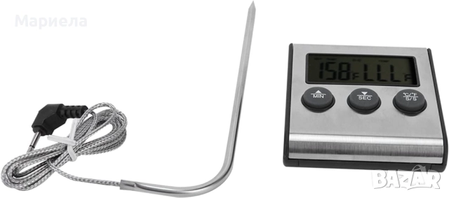 Дигитален термометър за барбекю/фурна / С таймер и магнит, снимка 5 - Други стоки за дома - 51678386