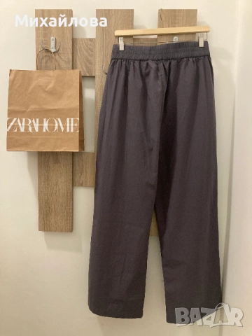 Дълъг памучен панталон на Zara Home, нов с етикет, размер М, снимка 7 - Пижами - 51910790