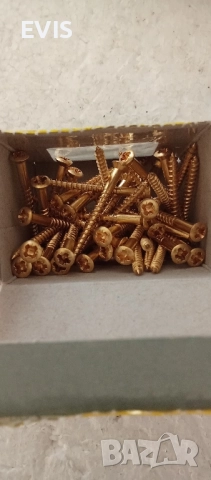 Месингови винтове за дърво 3.5х40– PH2, 50 бр.