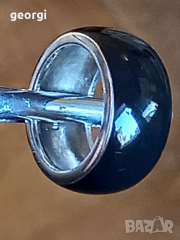 Италиански емайлиран сребърен пръстен , снимка 5 - Пръстени - 39209372