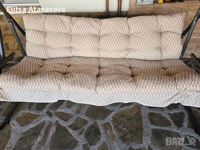 Градинска триместна люлка с функция легло, снимка 3 - Градински мебели, декорация  - 53044642