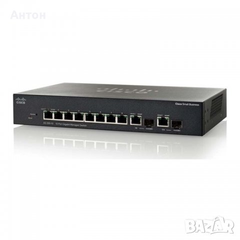 Cisco SG 300-10 10-Port Gigabit Managed Switch, снимка 1 - Суичове - 37262483