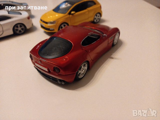 Метални Burago 1:32  Audi A5, VW Polo GTi, Alfa Romeo 8c competitione, снимка 12 - Колекции - 43341697
