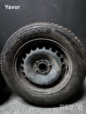 Vw Джанти 15" 5х112 с зимни гуми Hanкook 195/65/15, снимка 4 - Гуми и джанти - 53405072