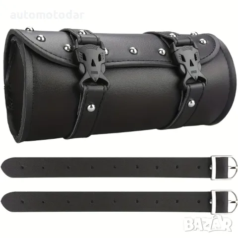 Кожена мото чанта за кормило