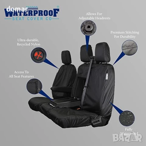 Комплект водоустойчиви калъфи за седалки за Ford Transit Mk 8 - 2014 г. нататък, снимка 7 - Аксесоари и консумативи - 51243030