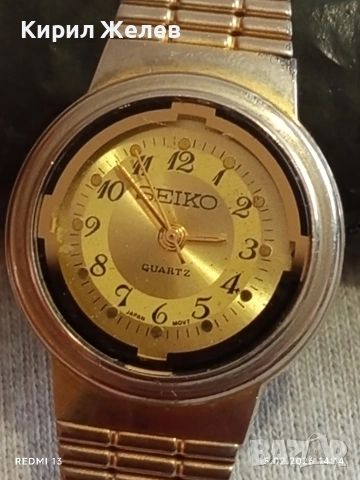 Марков оригинален дамски часовник SEIKO QUARTZ JAPAN стилен дизайн 28496, снимка 2 - Дамски - 53484095