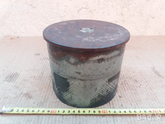 масивна метална гилза от танк, подходяща за саксия и др. , снимка 9 - Антикварни и старинни предмети - 37340677