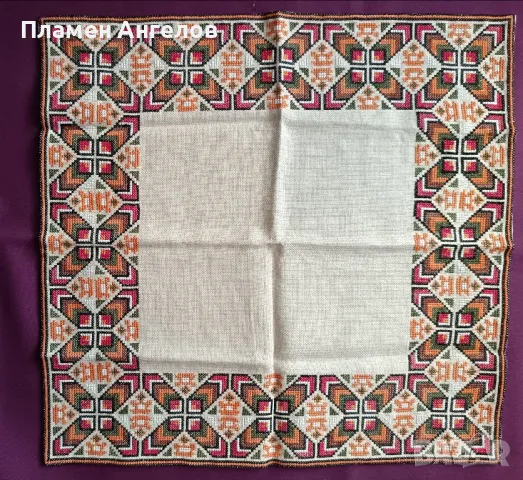 Каре-тип гоблен, ръчно бродирано. , снимка 1