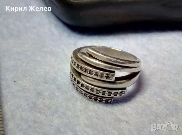ФЕШЪН АРТ ДИЗАЙН СКЪПОЦЕНЕН СРЕБЪРЕН ПРЪСТЕН СРЕБРО 925 CSF с ЮВЕЛИРНО ФАСЕТИРАНИ ЦИРКОНИ 41435, снимка 10 - Пръстени - 49913202