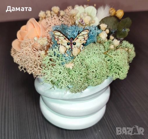 Многоцветни кашпи със скандинавски мъх , снимка 6 - Декорация за дома - 53147737