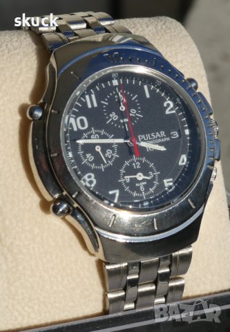 PULSAR  Y182-7D10, хронограф, аларма., снимка 2 - Мъжки - 44129092