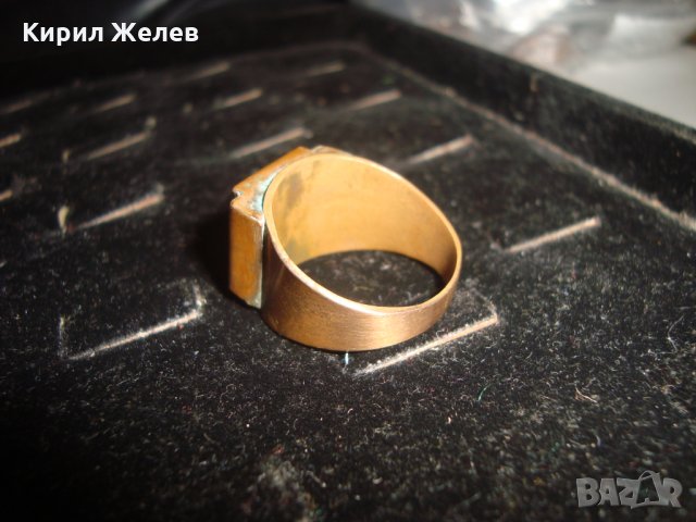 СТАРО БИЖУ МЕДЕН РЪЧНО ИЗРАБОТЕН и ОРНАМЕНТИРАН КЛАСИЧЕСКИ МОДЕЛ МАСИВЕН ПРЪСТЕН РЯДЪК 22258, снимка 9 - Пръстени - 33136057