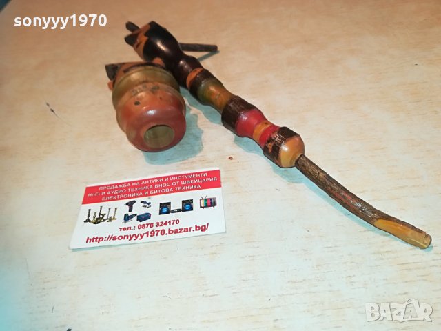 КРАСИВА ДЪРВЕНА ЛУЛА 30х13х6см 2004211050, снимка 2 - Колекции - 32615167