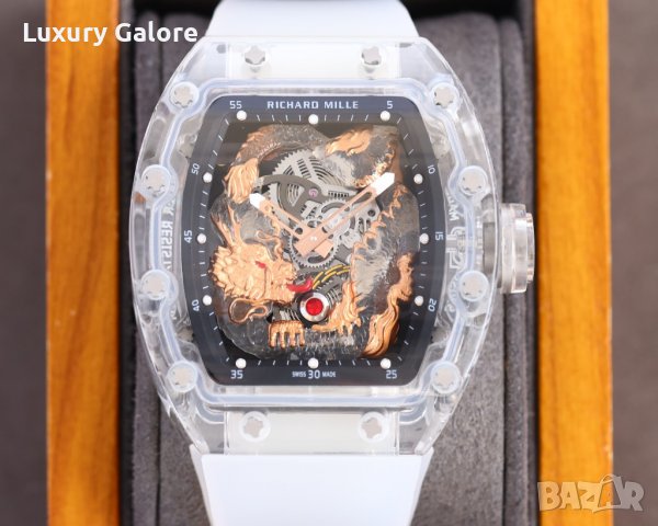 Мъжки часовник Richard Mille Flying Dragon с японски автоматичен механизъм, снимка 4 - Луксозни - 36669833