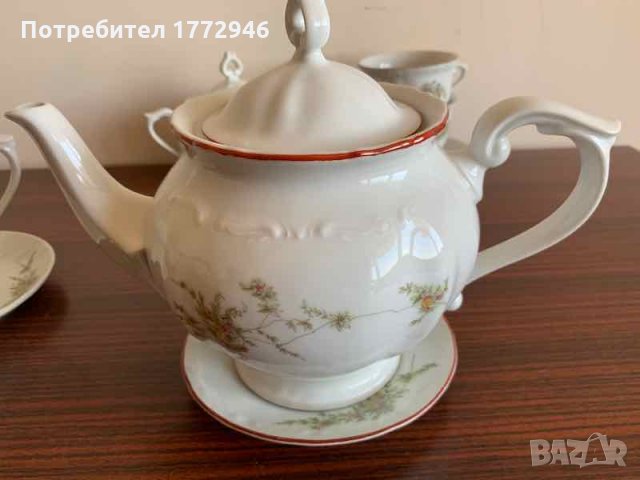 Сервиз за чай с 2 чаши български порцелан Изида, снимка 17 - Антикварни и старинни предмети - 33187102