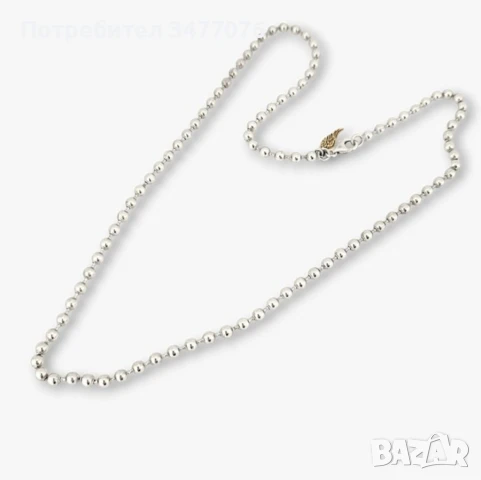 Мъжко колие сребро и злато ръчно изработено, снимка 2 - Колиета, медальони, синджири - 51359674