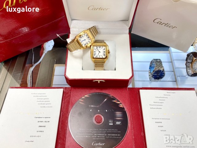 Унисекс часовник Cartier Santos de Cartier Gold с автоматичен механизъм, снимка 2 - Дамски - 43777463