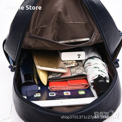 Комплект 3 части дамска раница, чантичка и портмоне, снимка 10 - Раници - 43356301