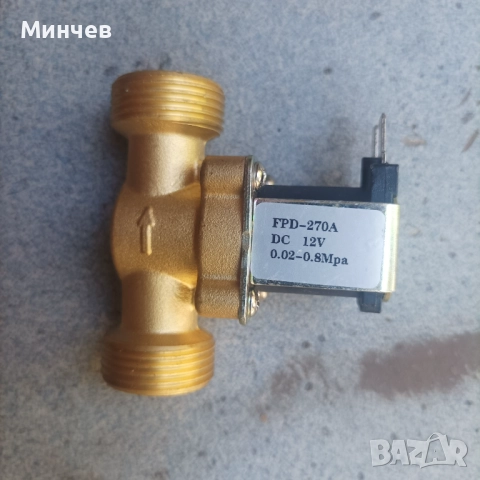 Соленоиден месингов клапан 3/4 на 12V., снимка 4 - Други машини и части - 51795425