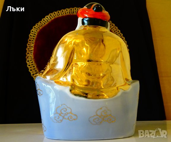 Китайска порцеланова фигура Буда,злато,фън-шуй. , снимка 6 - Статуетки - 38492158