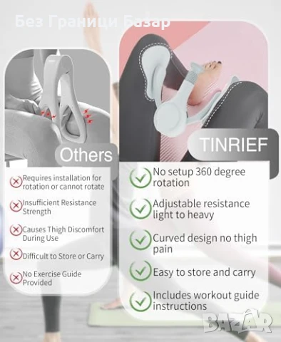 Нов Тренажор за Тазово Дъно и Бедра Фитнес Уред за Жени тренировка, снимка 3 - Други спортове - 50551388