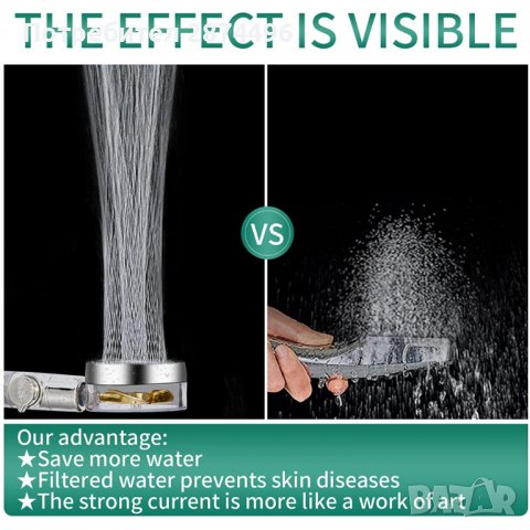 3729 Душ слушалка с 3Д ефект, снимка 10 - Други стоки за дома - 37553699