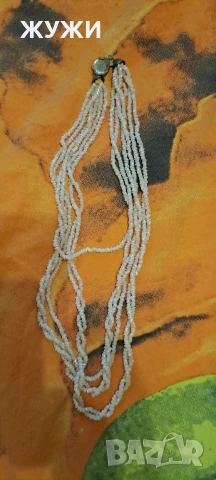 висулка балеринка нова от медицинско сребро и гердан от мъниста на 6 ката., снимка 2 - Колиета, медальони, синджири - 50507203