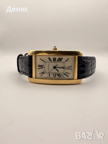 Cartier Tank Américaine Automatic – 18K масивно злато, автоматик, ref. 1740, снимка 6 - Мъжки - 52878446