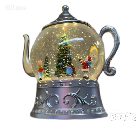 Коледна снежна топка във формата на чайник, снимка 3 - Декорация за дома - 52840818
