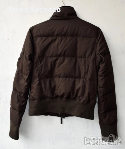 United Colors of Benetton дамско пухено яке кафяво, снимка 2 - Якета - 51931918