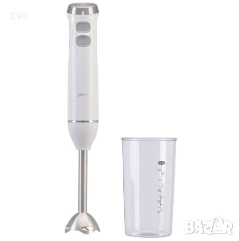Ръчен блендер Amazon Basics MJ-BH6001W, Мерителна чаша, Променлива скорост, 600 W, снимка 1