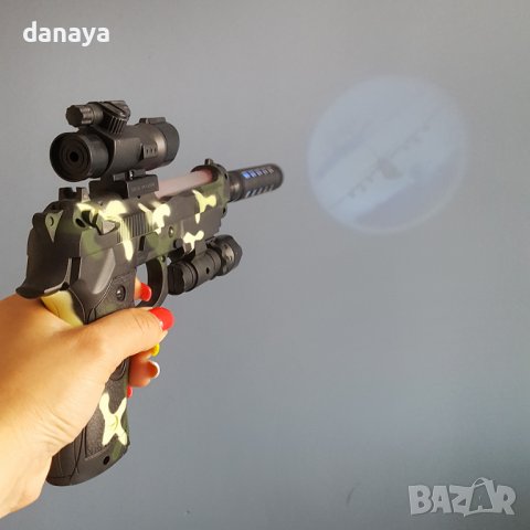 2909 Детски камуфлажен автомат играчка пистолет със звук и светлина, снимка 5 - Музикални играчки - 36997086