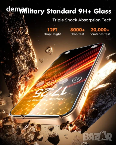 UNBREAKcable Протектор за екран с антирефлексно покритие за iPhone 16 Pro Max [2 броя], снимка 4 - Фолия, протектори - 51373708