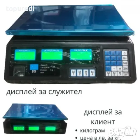 Електронен кантар До 40кг, Нивелир