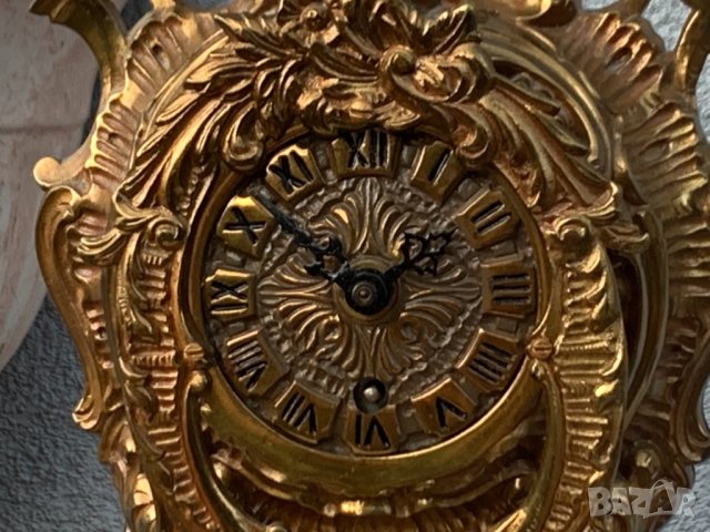 Каминен часовник в стил ROCOCO-Бронз с позлата, снимка 8 - Антикварни и старинни предмети - 27626114