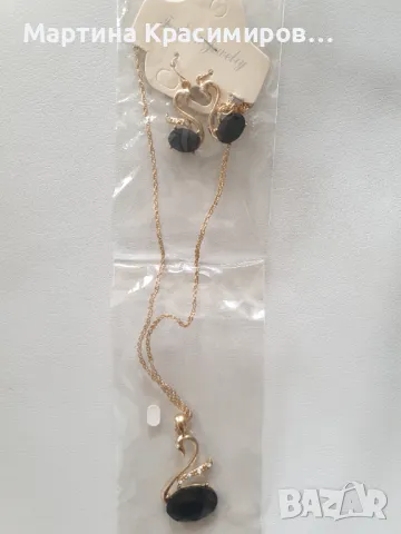 Комплект с лебеди, снимка 3 - Бижутерийни комплекти - 49890970