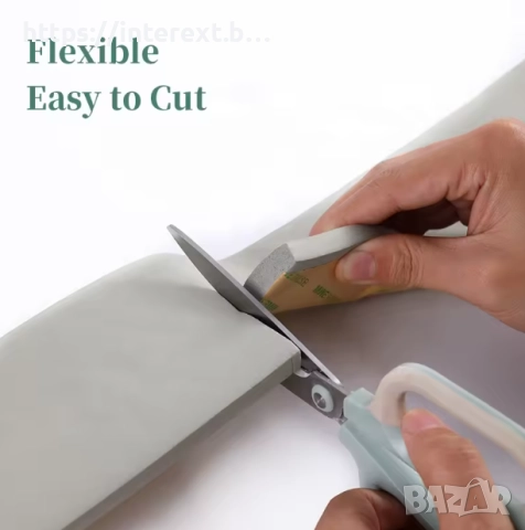 Самозалепващ гъвкав перваз с бял мраморен ефект, снимка 4 - Облицовки - 52550483