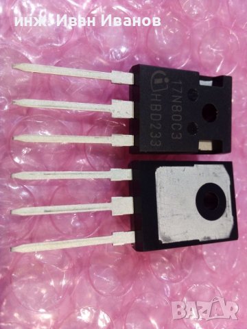 MOSFET транзистори SPW17N80C3  N-Ch 800V, 17A, 227W, 0R29 290 mOhms, Корпус: TO247 CoolMOS C3, снимка 1 - Друга електроника - 44080177