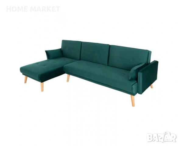Ъглов диван Пантея обратим ъгъл - зелен цвят  Добавете уют в дома си с тези мебели. 