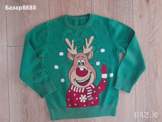 2 бр. коледни детски блузки, 6-7 годинки , снимка 4 - Детски Блузи и туники - 48367173