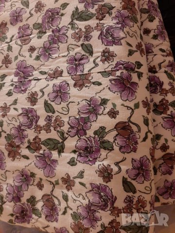 Памучен юрган на лилави цветя, снимка 2 - Олекотени завивки и одеяла - 32559660