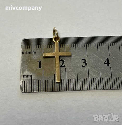 Златна висулка(кръст) 1.30гр., снимка 3 - Колиета, медальони, синджири - 53112341
