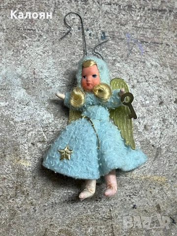 Коледна играчка за елха ангелче от ГДР, снимка 7 - Декорация за дома - 50558605